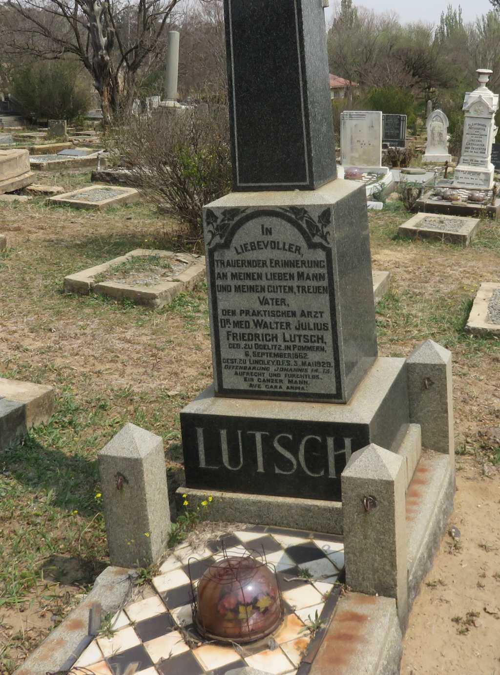 Lindley grave Walter Lutsch
